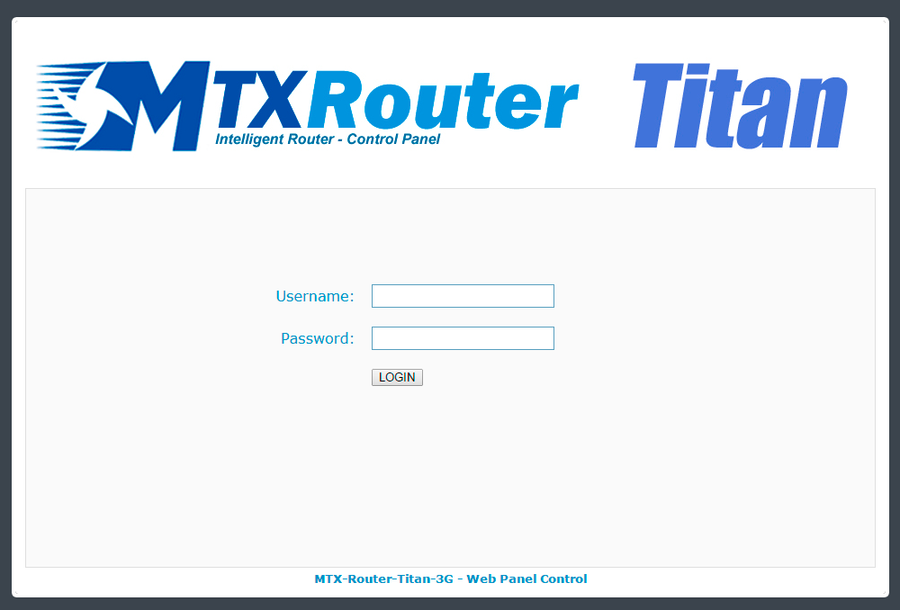 Access the MTX-Titan configuration environment
